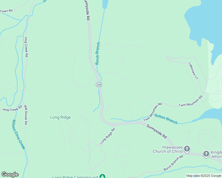 map of restaurants, bars, coffee shops, grocery stores, and more near 722 Sunnyside Road in Hiawassee