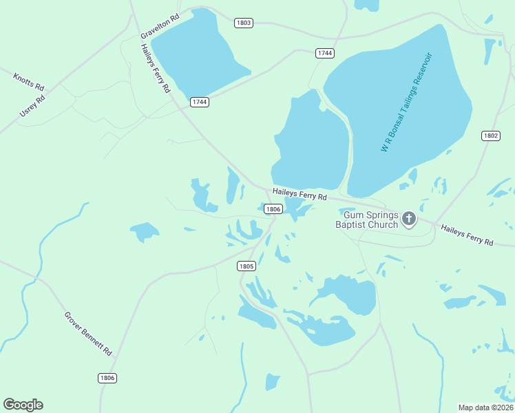 map of restaurants, bars, coffee shops, grocery stores, and more near 2034 Haileys Ferry Road in Lilesville