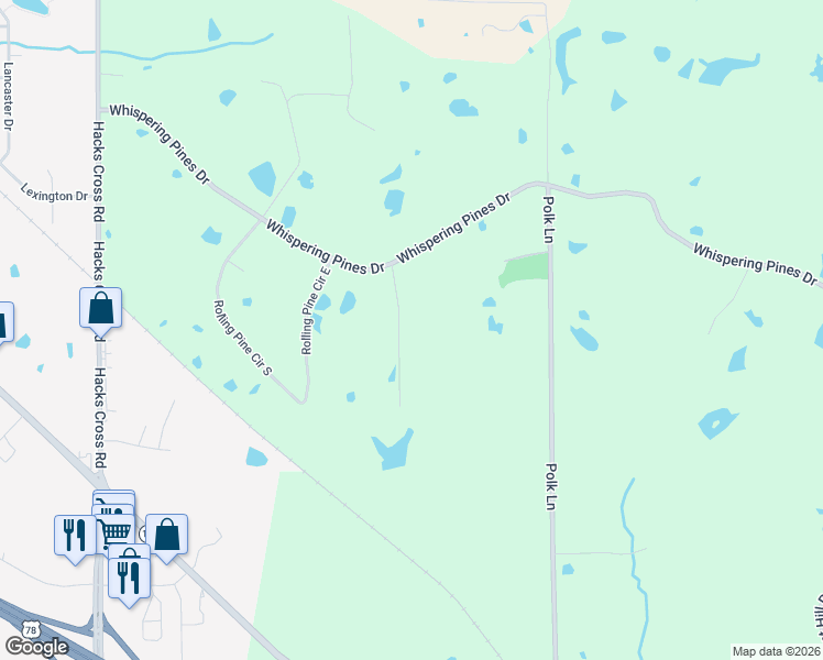 map of restaurants, bars, coffee shops, grocery stores, and more near 5264 Chappel Cove in Olive Branch