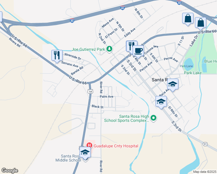 map of restaurants, bars, coffee shops, grocery stores, and more near 201 Camp Avenue in Santa Rosa