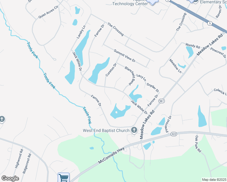 map of restaurants, bars, coffee shops, grocery stores, and more near 1503 Jack White Drive in Rock Hill