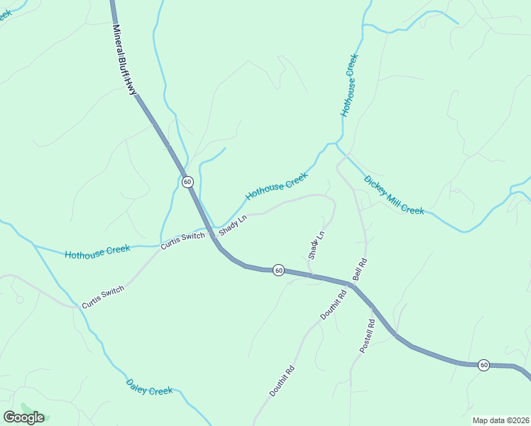 map of restaurants, bars, coffee shops, grocery stores, and more near 211 Shady Lane in Mineral Bluff