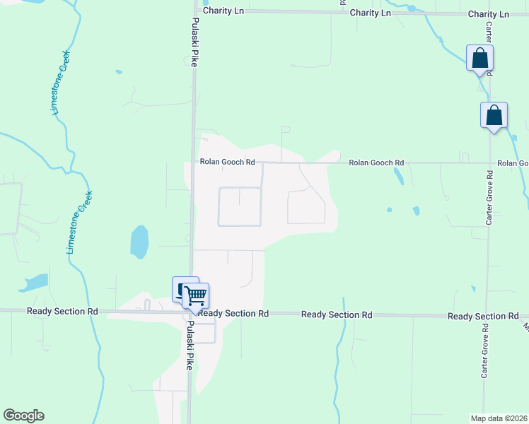 map of restaurants, bars, coffee shops, grocery stores, and more near 115 Fox Chase Trail in Toney