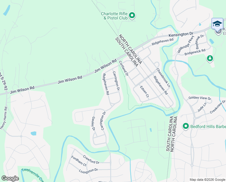 map of restaurants, bars, coffee shops, grocery stores, and more near 4669 Carrington Drive in Lancaster