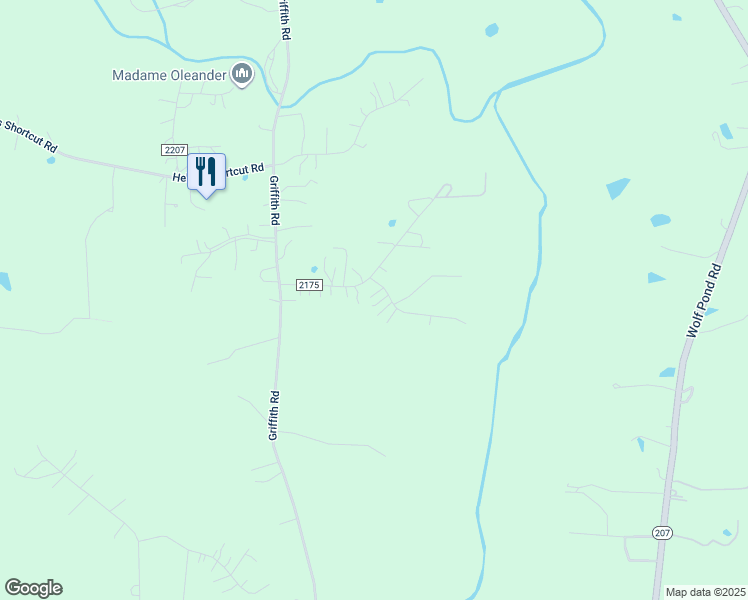 map of restaurants, bars, coffee shops, grocery stores, and more near 2704 Garden Glen Court in Monroe