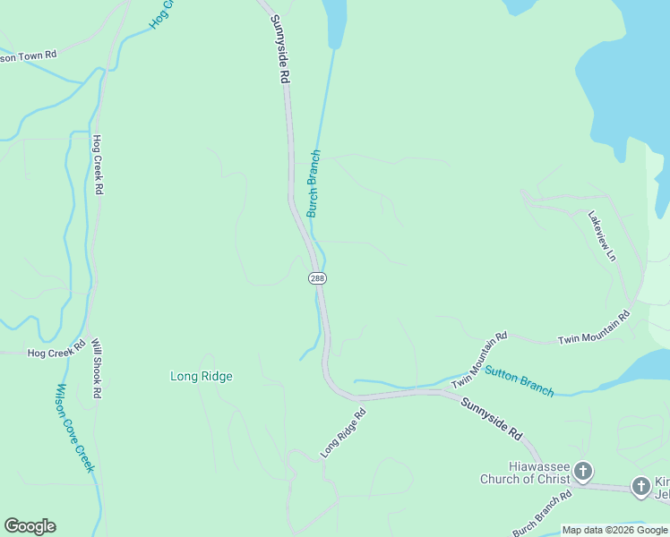 map of restaurants, bars, coffee shops, grocery stores, and more near 716 Sunnyside Road in Hiawassee