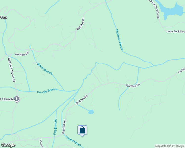 map of restaurants, bars, coffee shops, grocery stores, and more near Wolffork Road in Rabun Gap
