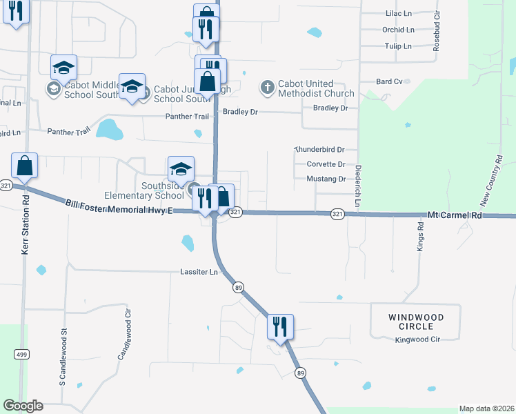 map of restaurants, bars, coffee shops, grocery stores, and more near 163 Mount Carmel Road in Cabot