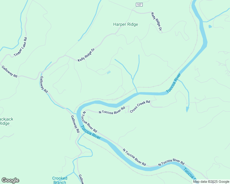map of restaurants, bars, coffee shops, grocery stores, and more near 7 River Rock Lane in Fannin County