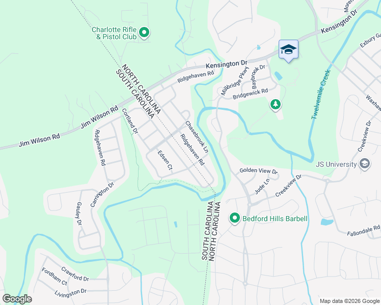 map of restaurants, bars, coffee shops, grocery stores, and more near 79417 Ridgehaven Road in Lancaster