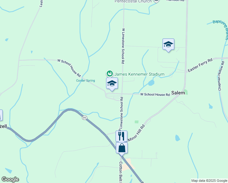 map of restaurants, bars, coffee shops, grocery stores, and more near 10945 West Schoolhouse Road in Lester