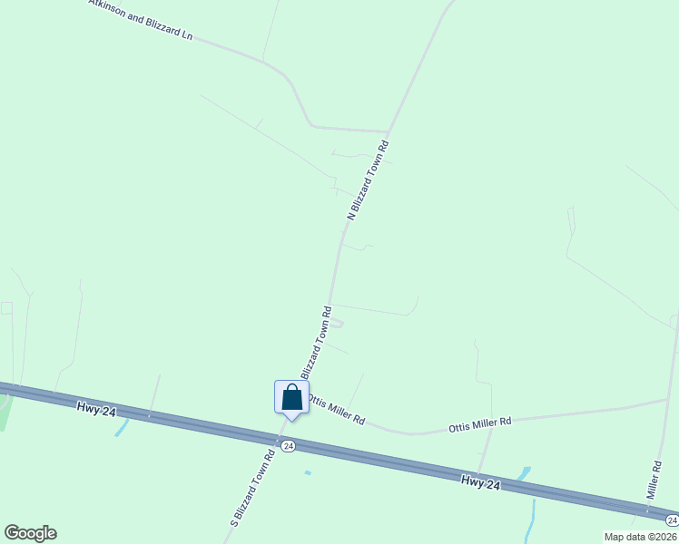 map of restaurants, bars, coffee shops, grocery stores, and more near 240-242 North Blizzard Town Road in Beulaville