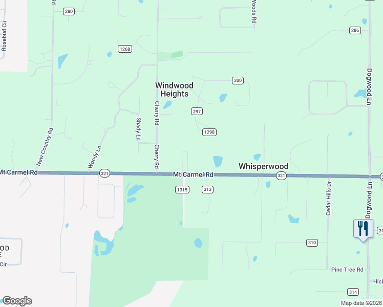 map of restaurants, bars, coffee shops, grocery stores, and more near 1630 Mount Carmel Road in Cabot