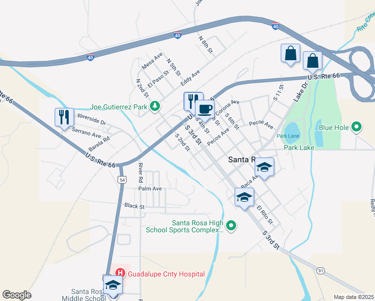 map of restaurants, bars, coffee shops, grocery stores, and more near 229 South 2nd Street in Santa Rosa