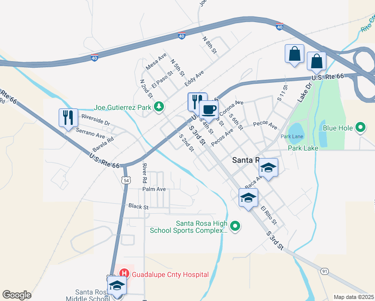 map of restaurants, bars, coffee shops, grocery stores, and more near 229 South 2nd Street in Santa Rosa