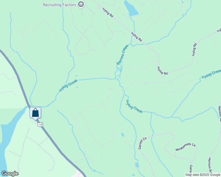 map of restaurants, bars, coffee shops, grocery stores, and more near 16 Old Owen Drive in Blairsville