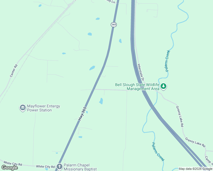 map of restaurants, bars, coffee shops, grocery stores, and more near 11 Grassy Lake Road in Mayflower