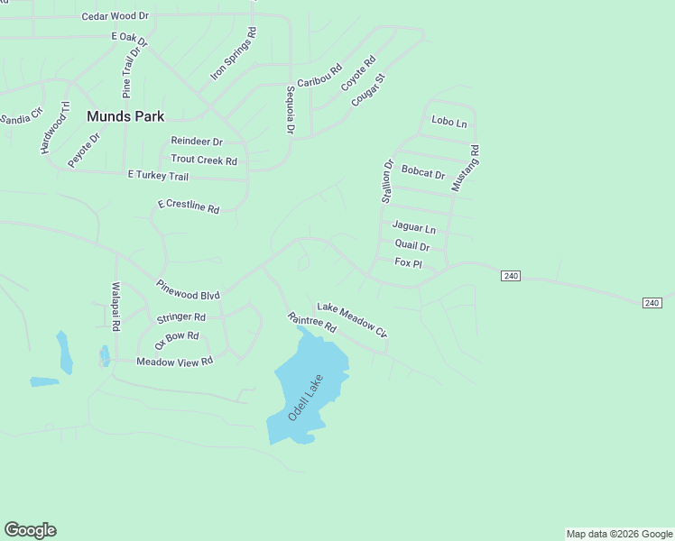map of restaurants, bars, coffee shops, grocery stores, and more near 17685 Palomino Circle in Munds Park