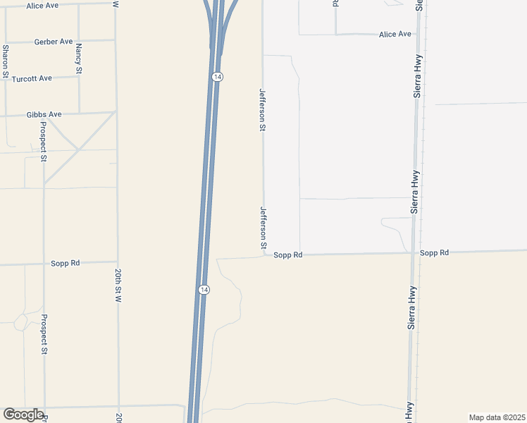map of restaurants, bars, coffee shops, grocery stores, and more near 9672 Jefferson Street in Rosamond