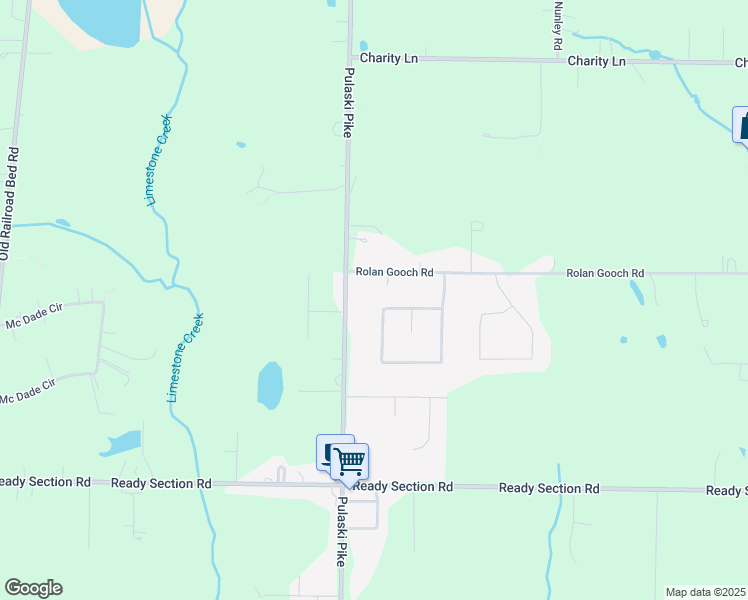 map of restaurants, bars, coffee shops, grocery stores, and more near 157 Fox Chase Trail in Toney