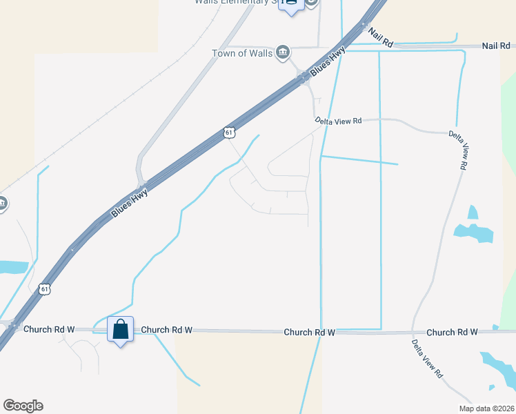 map of restaurants, bars, coffee shops, grocery stores, and more near 5439 Mallard Park Boulevard in Walls