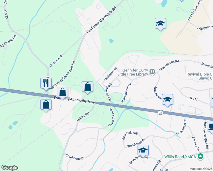 map of restaurants, bars, coffee shops, grocery stores, and more near 339 Edgemont Avenue in Spartanburg