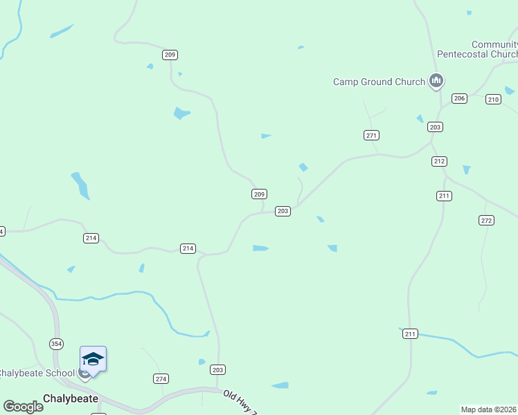 map of restaurants, bars, coffee shops, grocery stores, and more near 214 County Road 203 in Walnut