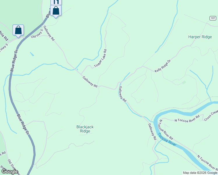 map of restaurants, bars, coffee shops, grocery stores, and more near 800-1898 Galloway Road in Blue Ridge