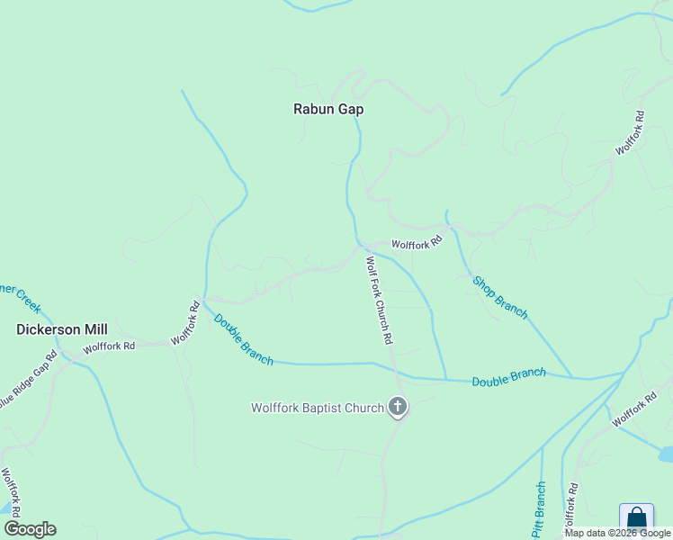map of restaurants, bars, coffee shops, grocery stores, and more near 6580 Wolffork Road in Rabun Gap