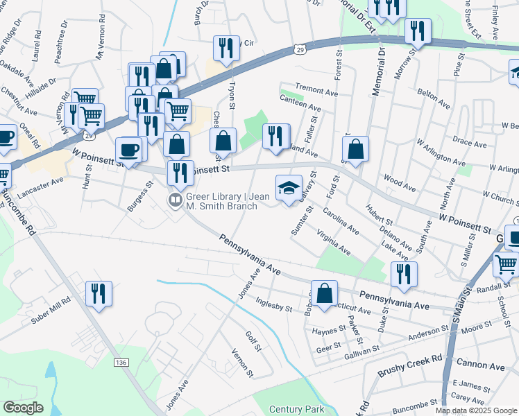 104 Clayton Street, Greer SC Walk Score