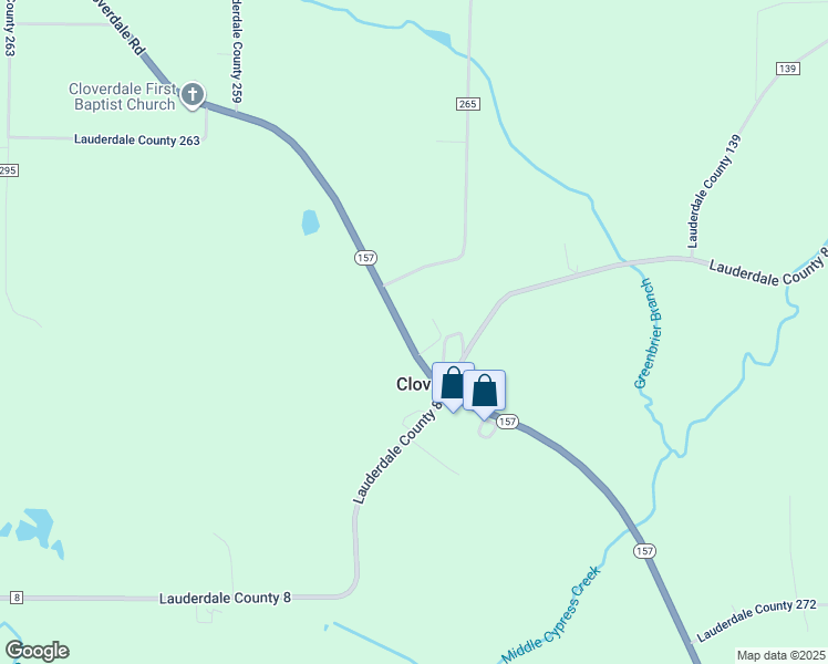 map of restaurants, bars, coffee shops, grocery stores, and more near in Cloverdale