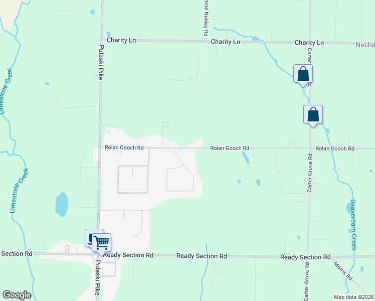map of restaurants, bars, coffee shops, grocery stores, and more near 101 Fox Haven Lane in Toney
