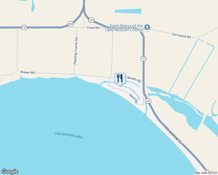 map of restaurants, bars, coffee shops, grocery stores, and more near 59 Bass Road in Hughes