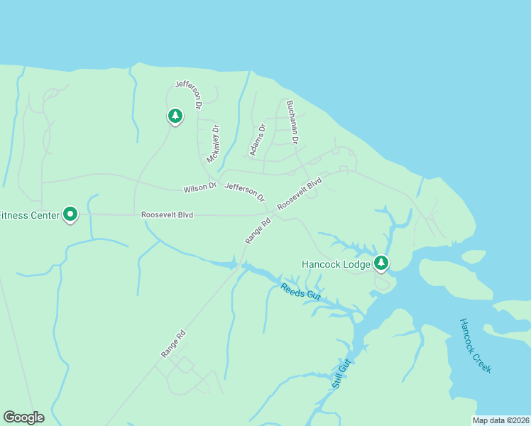 map of restaurants, bars, coffee shops, grocery stores, and more near 340 Jefferson Drive in Havelock