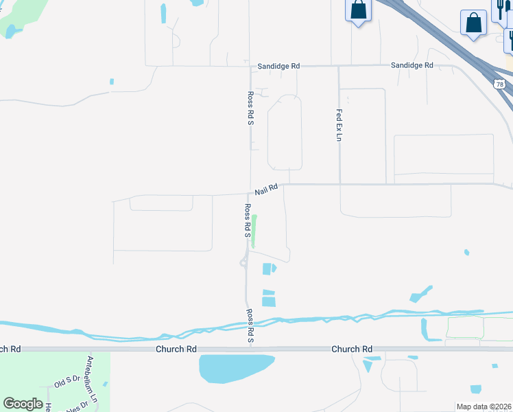map of restaurants, bars, coffee shops, grocery stores, and more near 5510 Ross Road in Olive Branch