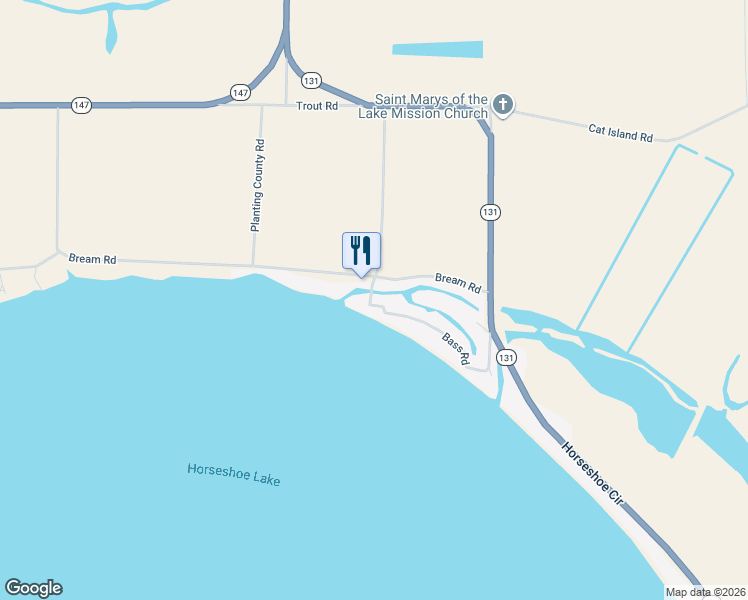 map of restaurants, bars, coffee shops, grocery stores, and more near 59 Bass Road in Hughes