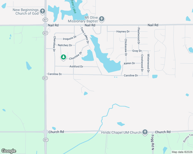 map of restaurants, bars, coffee shops, grocery stores, and more near 5511 Caroline Drive in Horn Lake