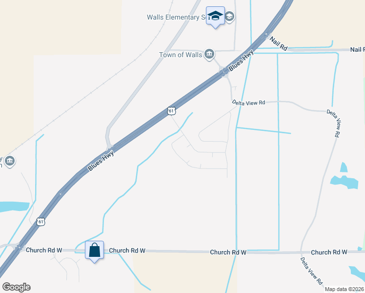 map of restaurants, bars, coffee shops, grocery stores, and more near 5473 Mallard Park Boulevard in Walls
