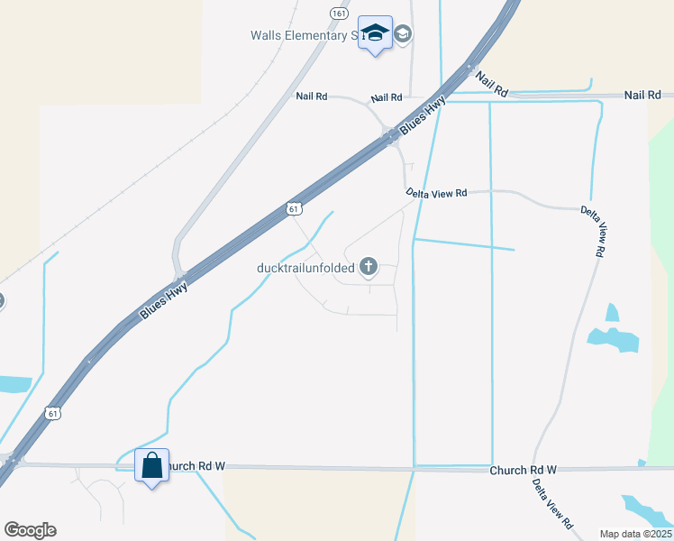 map of restaurants, bars, coffee shops, grocery stores, and more near 5464 Mallard Park Boulevard in Walls