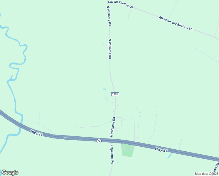 map of restaurants, bars, coffee shops, grocery stores, and more near 209 North Williams Road in Kenansville