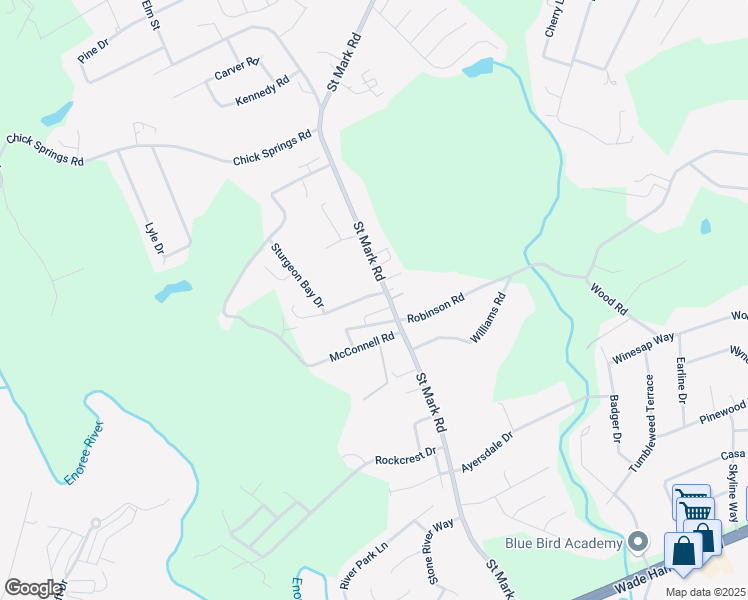 map of restaurants, bars, coffee shops, grocery stores, and more near 1 Waukegan Way in Taylors