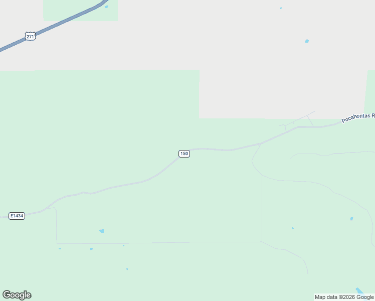 map of restaurants, bars, coffee shops, grocery stores, and more near County Road E1434 in Le Flore County