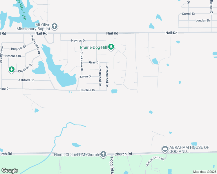 map of restaurants, bars, coffee shops, grocery stores, and more near 5550 Winterwood Drive in Horn Lake