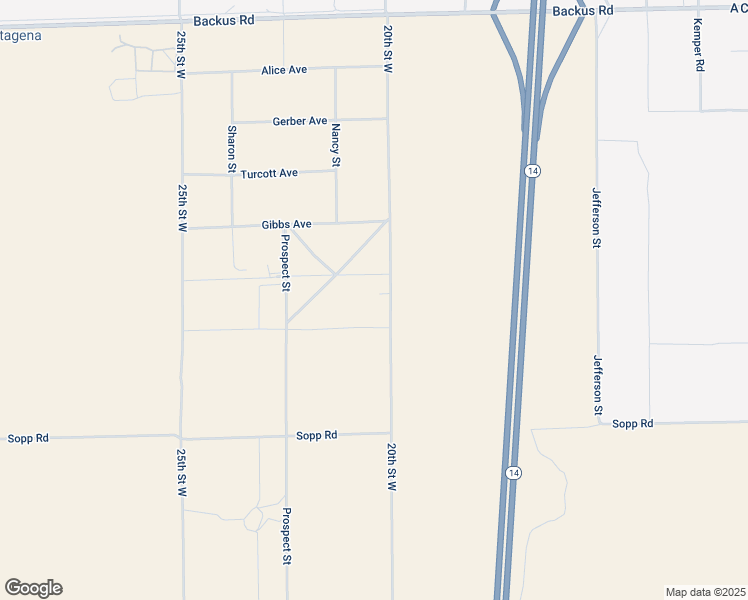 map of restaurants, bars, coffee shops, grocery stores, and more near 8337 20th Street West in Mojave