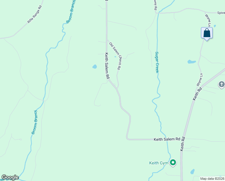 map of restaurants, bars, coffee shops, grocery stores, and more near 853 Keith Salem Road in Ringgold