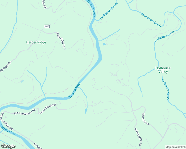 map of restaurants, bars, coffee shops, grocery stores, and more near 618 Woodlands Bluff Lane in Mineral Bluff