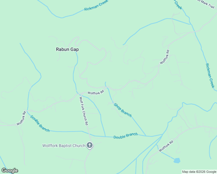 map of restaurants, bars, coffee shops, grocery stores, and more near Wolffork Road in Rabun Gap