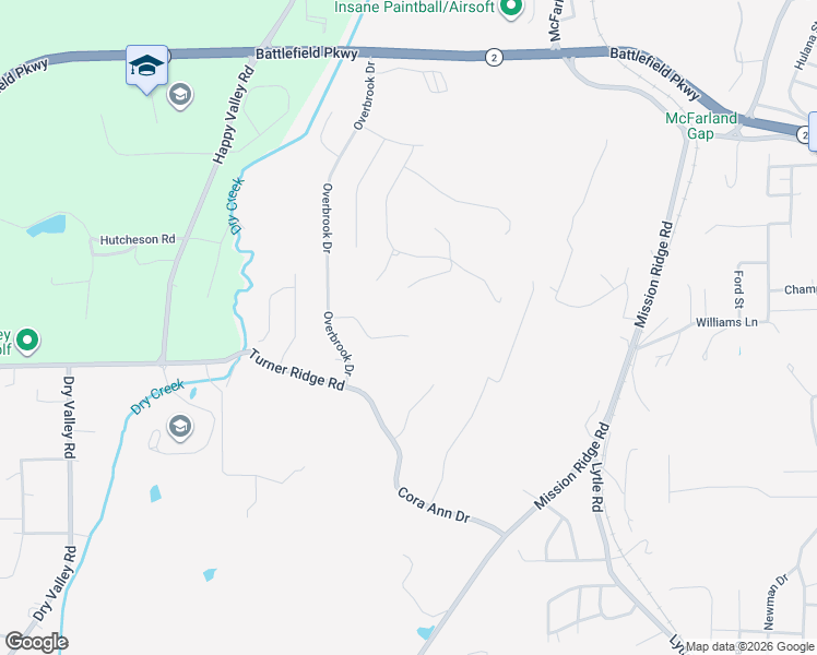 map of restaurants, bars, coffee shops, grocery stores, and more near 134 Valley Breeze Drive in Rossville