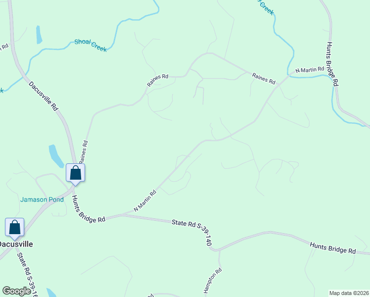 map of restaurants, bars, coffee shops, grocery stores, and more near 517 North Martin Road in Easley