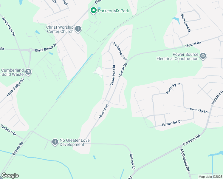 map of restaurants, bars, coffee shops, grocery stores, and more near 4729 Cedar Pass Drive in Hope Mills